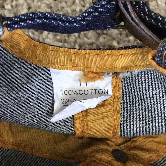 USA Flag Full Rhinestone Brim Light Denim Cap, adjustable, size 11 - Picture 5 of 5